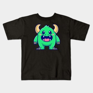 Cute Monster Kid Cartoon Kids T-Shirt